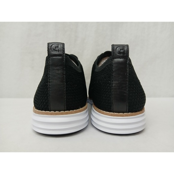 Cole Haan Women OG Grand Black Knit Stitchlite Wingtip Oxford Shoe Sz 9 W14807 - Picture 7 of 8